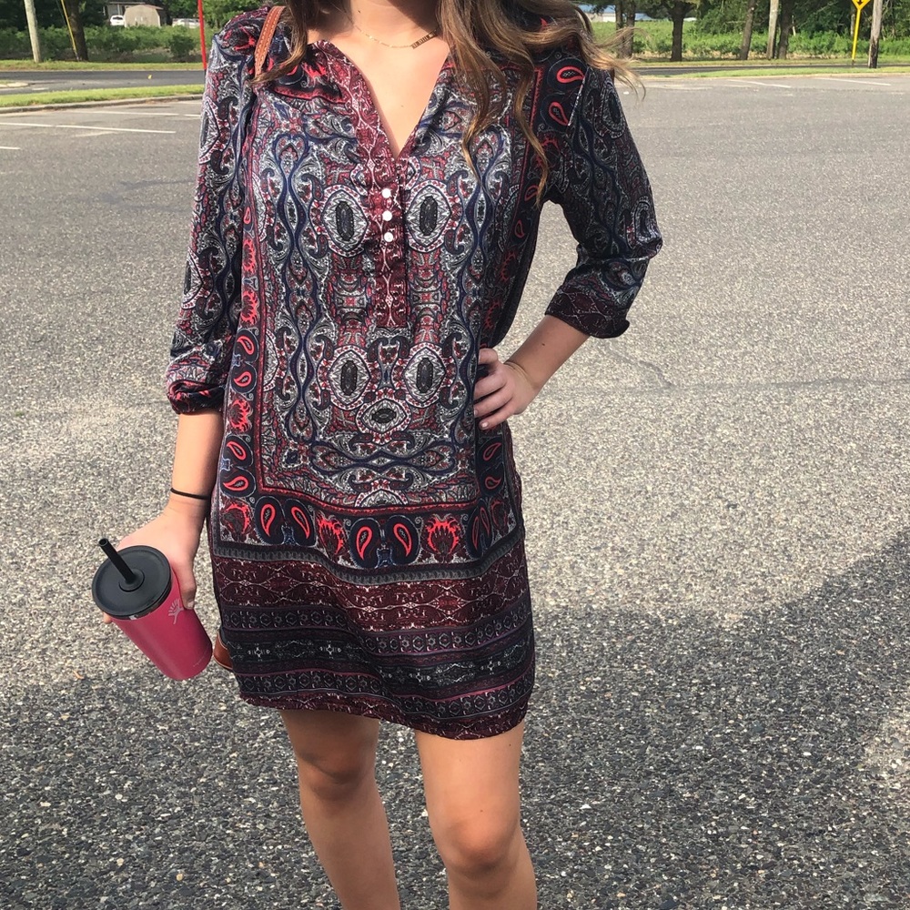 TILLYS Long sleeve Aztec dress M